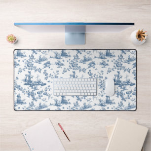 Engels Floral Toile de Jouy-Blue Bureaumat