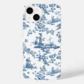  Engels Floral Toile de Jouy-Blue Case-Mate iPhone Case (Achterkant)