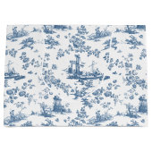  Engels Floral Toile de Jouy-Blue Groot Cadeauzakje (Voorkant)