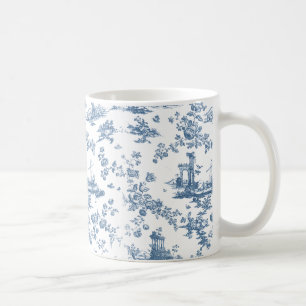 Engels Floral Toile de Jouy-Blue Koffiemok