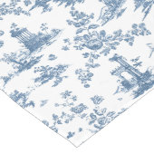  Engels Floral Toile de Jouy-Blue Lange Tafelloper (Hoek)