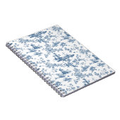  Engels Floral Toile de Jouy-Blue Notitieboek (Rechterzijde)
