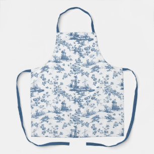  Engels Floral Toile de Jouy-Blue Schort