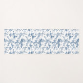  Engels Floral Toile de Jouy-Blue Yogamat (Voorkant (horizontaal))