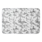  Engels Floral Toile de Jouy-Grey Badmat (Voorkant)