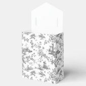  Engels Floral Toile de Jouy-Grey Bedankdoosjes (Geopend)