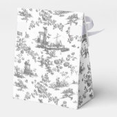  Engels Floral Toile de Jouy-Grey Bedankdoosjes (Achterkant)