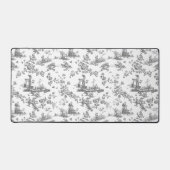 Engels Floral Toile de Jouy-Grey Bureaumat (Voorkant)