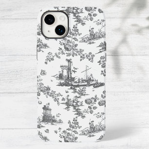  Engels Floral Toile de Jouy-Grey Case-Mate iPhone 14 Plus Hoesje