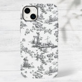  Engels Floral Toile de Jouy-Grey Case-Mate iPhone Case