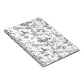  Engels Floral Toile de Jouy-Grey Notitieboek (Rechterzijde)