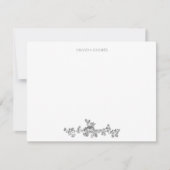 Engels Floral Toile de Jouy-Grey Notitiekaartje (Voorkant)