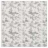  Engels Floral Toile de Jouy-Grey Stof (Swatch)