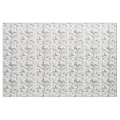 Engels Floral Toile de Jouy-Grey Stof (Fat Quarter)
