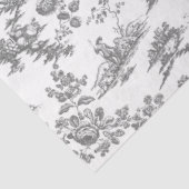 Engels Floral Toile de Jouy-Grey Tissuepapier (Detail)