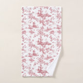 Engels Floral Toile de Jouy-Pink Bad Handdoek (Handdoek)