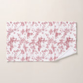 Engels Floral Toile de Jouy-Pink Bad Handdoek (Handdoek)