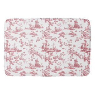 Engels Floral Toile de Jouy-Pink Badmat