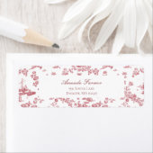  Engels Floral Toile de Jouy-Pink Etiket (Insitu)