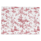  Engels Floral Toile de Jouy-Pink Groot Cadeauzakje (Achterkant)