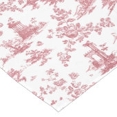  Engels Floral Toile de Jouy-Pink Lange Tafelloper (Hoek)