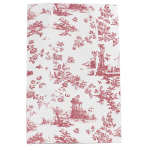  Engels Floral Toile de Jouy-Pink Medium Cadeauzakje