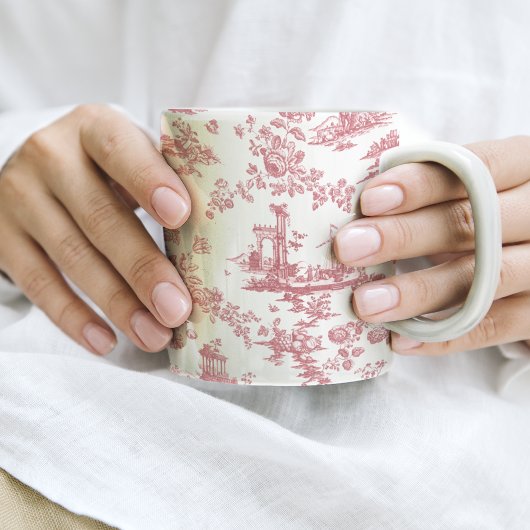  Engels Floral Toile de Jouy-Pink Mok