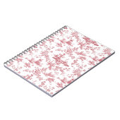  Engels Floral Toile de Jouy-Pink Notitieboek (Linkerzijde)