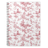  Engels Floral Toile de Jouy-Pink Notitieboek (Voorkant)