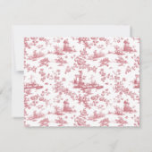  Engels Floral Toile de Jouy-Pink Notitiekaartje (Achterkant)