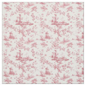  Engels Floral Toile de Jouy-Pink Stof (Swatch)