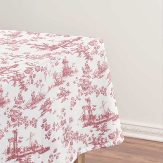  Engels Floral Toile de Jouy-Pink Tafelkleed (Voorbeeld)