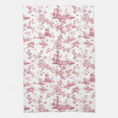  Engels Floral Toile de Jouy-Pink Theedoek (Verticaal)