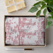  Engels Floral Toile de Jouy-Pink Tissuepapier (Geschenk)