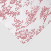  Engels Floral Toile de Jouy-Pink Tissuepapier (Detail)