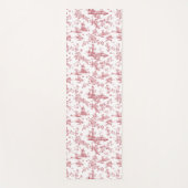  Engels Floral Toile de Jouy-Pink Yogamat (Voorkant)
