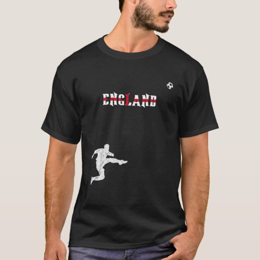 Engels Football Player with Football Ball England T-shirt (Voorkant)