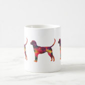 Engels Foxhound Geometric Pattern Dog Silhouette Koffiemok (Center)