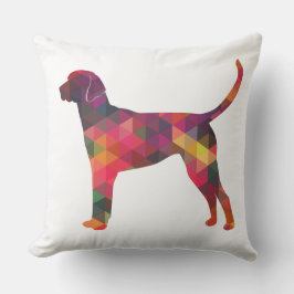Engels Foxhound Geometric Pattern Dog Silhouette Kussen