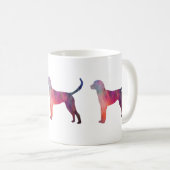 Engels Foxhound Geometric Pattern Silhouette Koffiemok (Voorkant rechts)