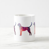 Engels Foxhound Geometric Pattern Silhouette Koffiemok (Center)