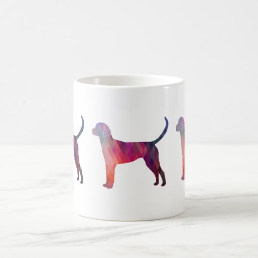 Engels Foxhound Geometric Pattern Silhouette Koffiemok (Center)