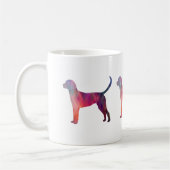 Engels Foxhound Geometric Pattern Silhouette Koffiemok (Links)