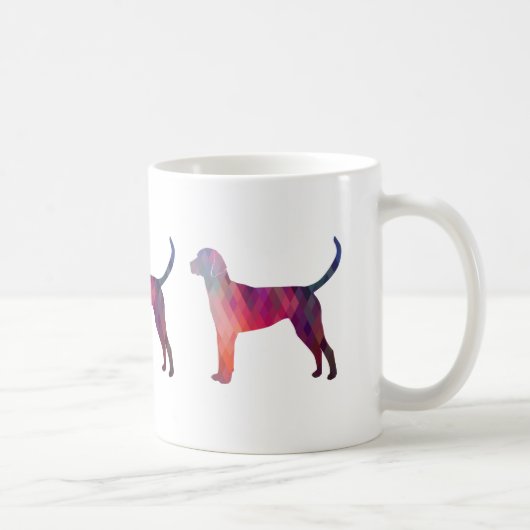 Engels Foxhound Geometric Pattern Silhouette Koffiemok (Rechts)
