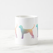 Engels Foxhound Geometric Pattern Silhouette Koffiemok (Center)
