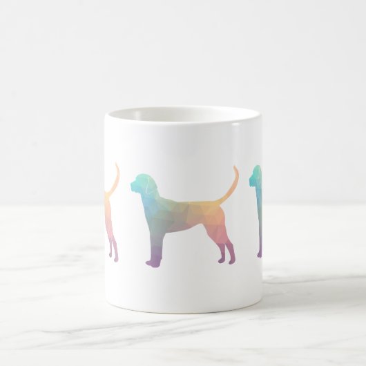 Engels Foxhound Geometric Pattern Silhouette Koffiemok (Center)