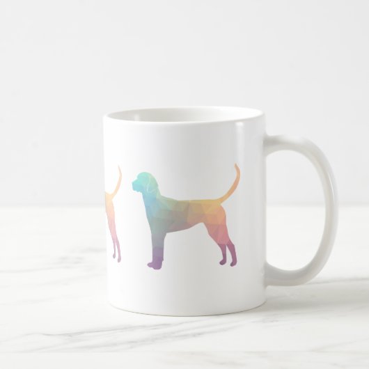 Engels Foxhound Geometric Pattern Silhouette Koffiemok (Rechts)