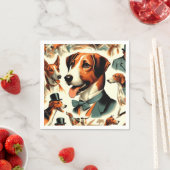 Engels Foxhound Illustratie Servet (Insitu)