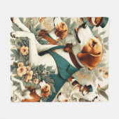  Engels Foxhound naadloze illustratie Fleece Deken (Voorkant (Horizontaal))