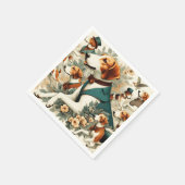  Engels Foxhound naadloze illustratie Servet (Hoek)